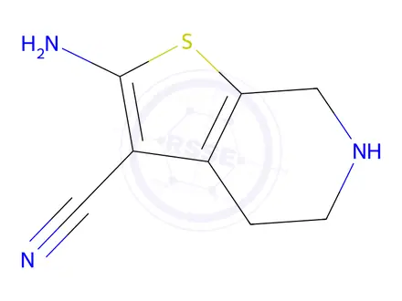 Chemical structure of 2-Amino-4,5,6,7-tetrahydrothieno[2,3-c]pyridine-3-carbonitrile