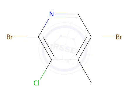 Chemical structure of 2,5-Dibromo-3-chloro-4-methylpyridine