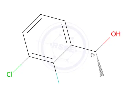 Chemical structure of (1R)-1-(3-chloro-2-fluorophenyl)ethan-1-ol