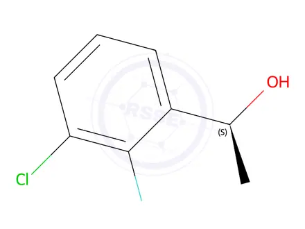 Chemical structure of (1S)-1-(3-chloro-2-fluorophenyl)ethan-1-ol
