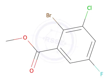 Chemical structure of Methyl 2-Bromo-3-chloro-5-fluorobenzoate