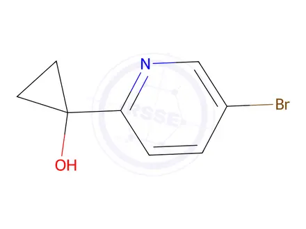 Chemical structure of 1-(5-Bromopyridin-2-yl)cyclopropan-1-ol