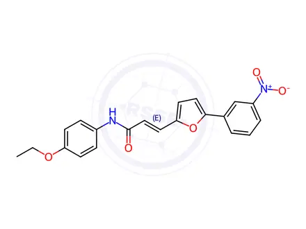 Chemical structure of N-(4-Ethoxyphenyl)-3-(5-(3-nitrophenyl)furan-2-yl)acrylamide