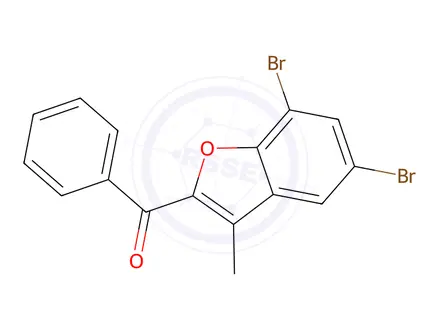 Chemical structure of (5,7-Dibromo-3-methyl-1-benzofuran-2-yl)(phenyl)methanone