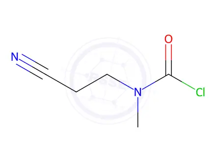 Chemical structure of N-(2-cyanoethyl)-N-methylcarbamoyl chloride