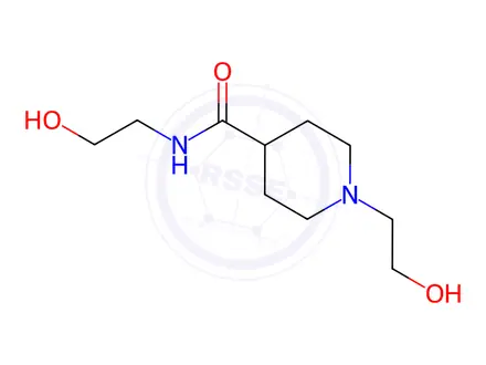Chemical structure of N,1-bis(2-hydroxyethyl)piperidine-4-carboxamide