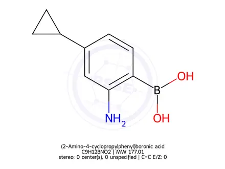 Chemical structure of (2-Amino-4-cyclopropylphenyl)boronic acid