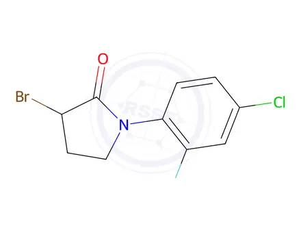 Chemical structure of 3-Bromo-1-(4-chloro-2-fluorophenyl)pyrrolidin-2-one