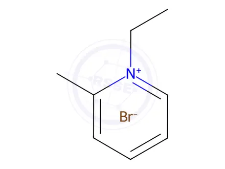 Chemical structure of 1-Ethyl-2-methylpyridinium Bromide