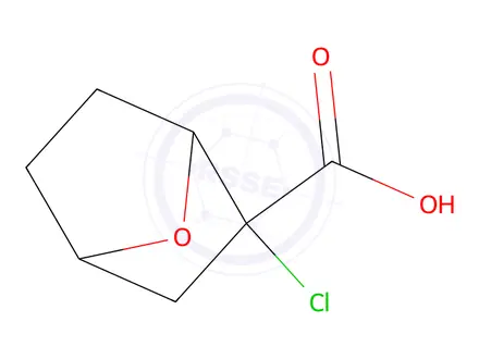 Chemical structure of 2-chloro-7-oxabicyclo[2.2.1]heptane-2-carboxylic acid