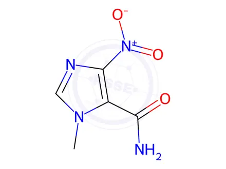 Chemical structure of 1-Methyl-4-nitro-1H-imidazole-5-carboxamide