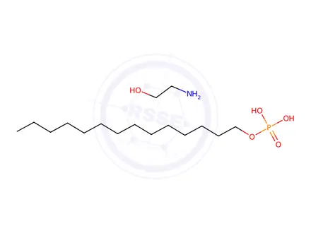 Chemical structure of 1-Tetradecanol, phosphate, compd. with 2-aminoethanol