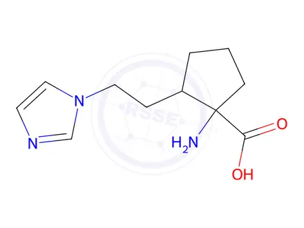 Chemical structure of 2-(2-(1h-Imidazol-1-yl)ethyl)-1-aminocyclopentane-1-carboxylic acid