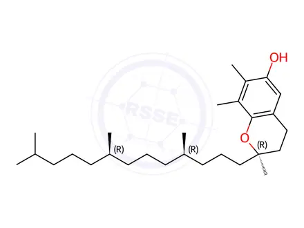 Chemical structure of gamma-Tocopherol
