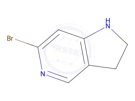 Chemical structure of 6-Bromo-2,3-dihydro-1H-pyrrolo[3,2-c]pyridine