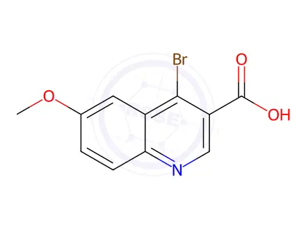 Chemical structure of 4-Bromo-6-methoxyquinoline-3-carboxylic acid