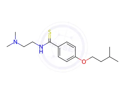 Chemical structure of N-[2-(Dimethylamino)ethyl]-p-(isopentyloxy)thiobenzamide