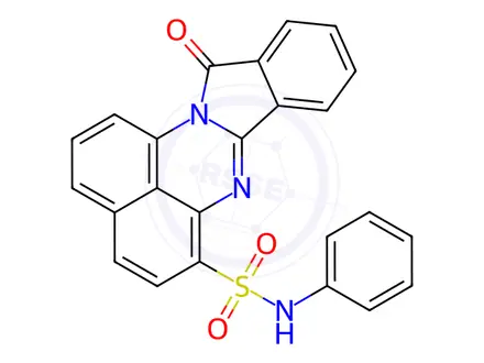 Chemical structure of 12-oxo-N-phenyl-12H-phthaloperine-6-sulphonamide