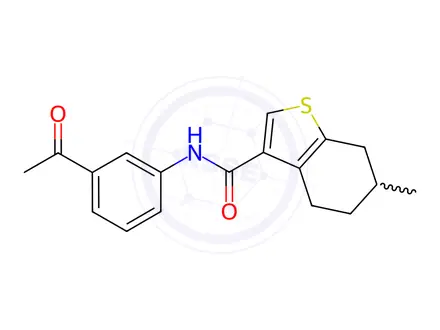 Chemical structure of N-(3-Acetylphenyl)-6-methyl-4,5,6,7-tetrahydrobenzo[b]thiophene-3-carboxamide