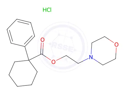 Chemical structure of 2-(4-Morpholinyl)ethyl 1-Phenylcyclohexane Carboxylate Hydrochloride