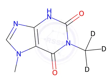 Chemical structure of Paraxanthine-1-methyl-d3