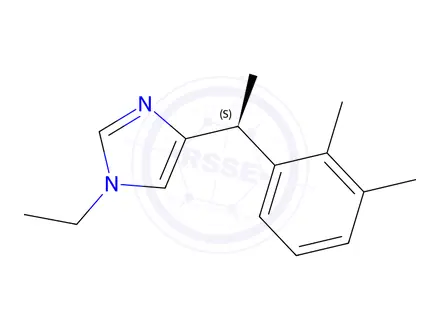 Chemical structure of (S)-4-(1-(2,3-dimethylphenyl)ethyl)-1-ethyl-1H-imidazole