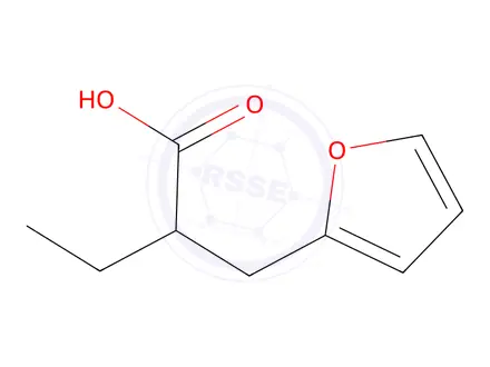 Chemical structure of 2-[(furan-2-yl)methyl]butanoic acid