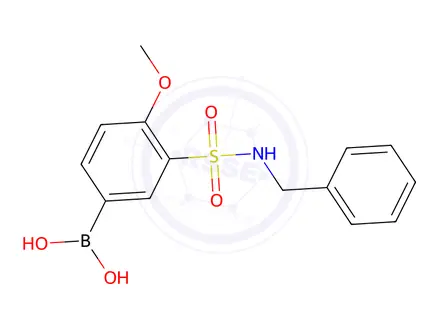 Chemical structure of (3-(N-Benzylsulfamoyl)-4-methoxyphenyl)boronic acid