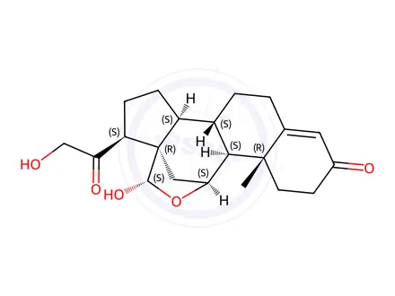 Chemical structure of 4-[[2-O-(β-D-Glucopyranosyl)-α-L-arabinopyranosyl]oxy]-3,5-bis(3-methyl-2-butenyl)benzoic acid [[(4S,5R)-1-azabicyclo[3.3.0]octan-4-yl]methyl] ester