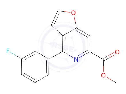 Chemical structure of Methyl 4-(3-fluorophenyl)furo[3,2-c]pyridine-6-carboxylate