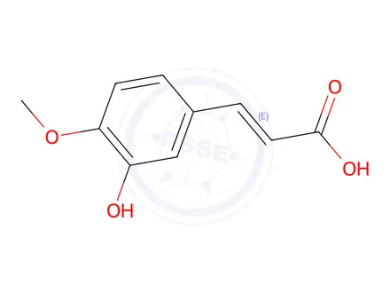 Chemical structure of <I>trans</I>-Isoferulic acid