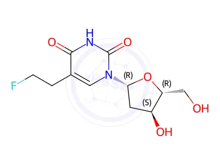Chemical structure of 5-(2-Fluoroethyl)-2'-deoxyuridine