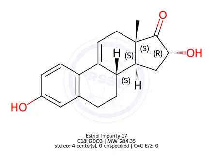 Chemical structure of Estriol Impurity 17