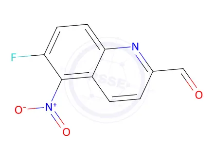 Chemical structure of 6-Fluoro-5-nitroquinoline-2-carbaldehyde