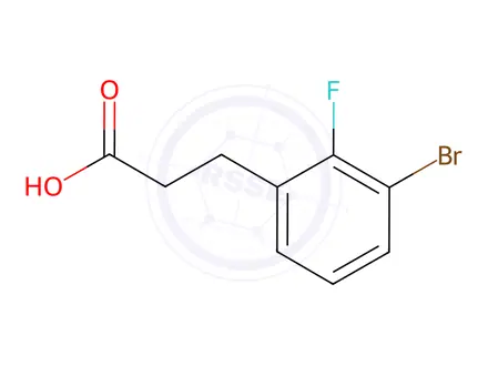 Chemical structure of 3-(3-Bromo-2-fluoro-phenyl)-propionic acid
