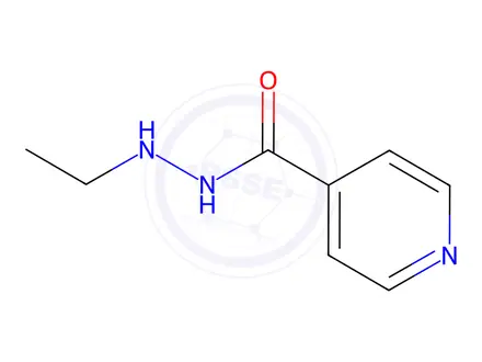 Chemical structure of Isonicotinic acid 2-ethyl hydrazide