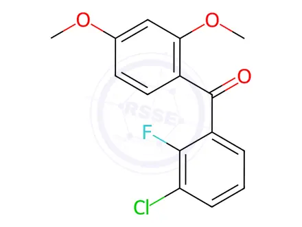 Chemical structure of (3-Chloro-2-Fluorophenyl)(2,4-dimethoxyphenyl)methanone