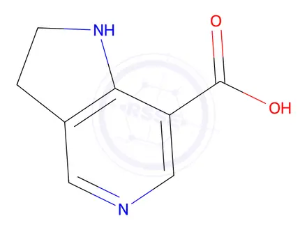 Chemical structure of 2,3-Dihydro-1H-pyrrolo[3,2-c]pyridine-7-carboxylic acid