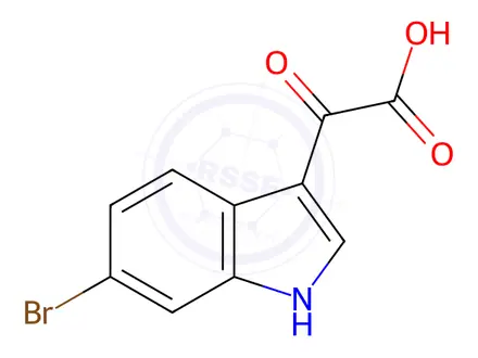 Chemical structure of 2-(6-bromo-1H-indol-3-yl)-2-oxoacetic acid