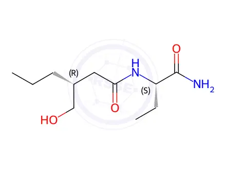 Chemical structure of (R)-N-((S)-1-Amino-1-oxobutan-2-yl)-3-(hydroxymethyl)hexanamide