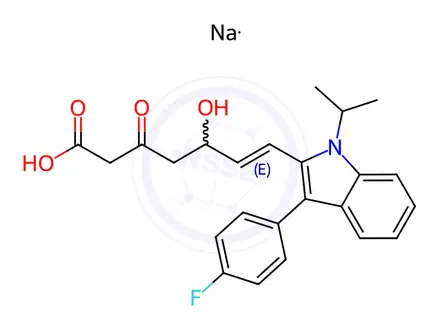 Chemical structure of Fluvastatin Impurity 34(Sodium salt)