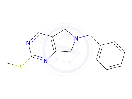 Chemical structure of 6-Benzyl-2-(methylthio)-6,7-dihydro-5H-pyrrolo[3,4-d]pyrimidine