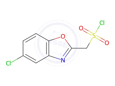 Chemical structure of (5-Chloro-1,3-benzoxazol-2-yl)methanesulfonyl chloride