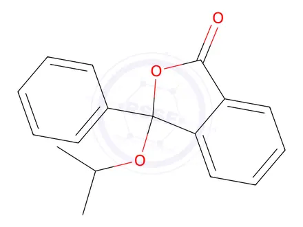 Chemical structure of 3-phenyl-3-propan-2-yloxy-isobenzofuran-1-one