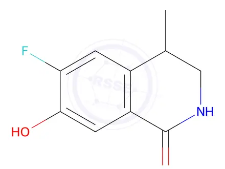 Chemical structure of 6-Fluoro-7-hydroxy-4-methyl-3,4-dihydroisoquinolin-1(2H)-one