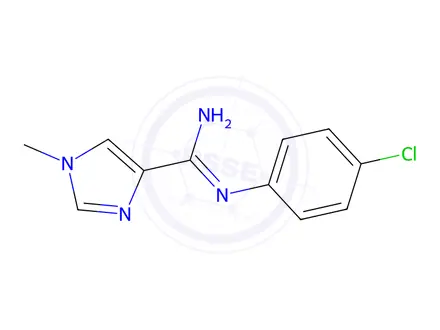 Chemical structure of N'-(4-chlorophenyl)-1-methyl-1H-imidazole-4-carboximidamide