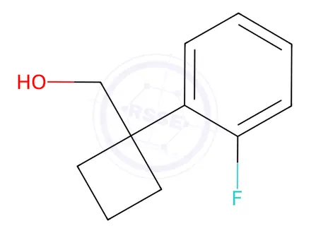 Chemical structure of 1-(2-fluoro-phenyl)cyclobutyl]methanol