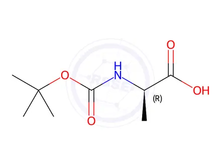 Chemical structure of N-(tert-Butoxycarbonyl)-D-alanine