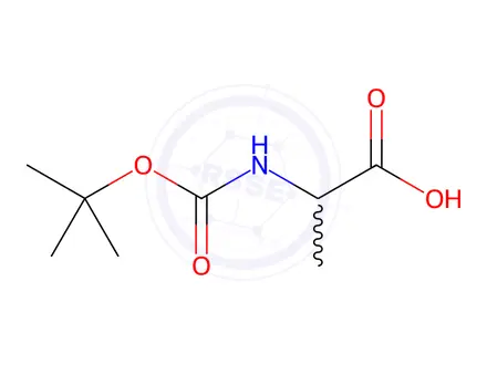 Chemical structure of N-(tert-Butoxycarbonyl)-DL-alanine