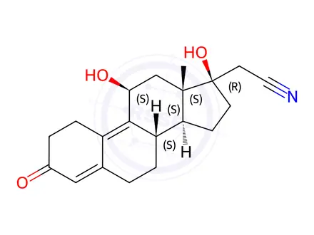Chemical structure of 11b-Hydroxy Dienogest